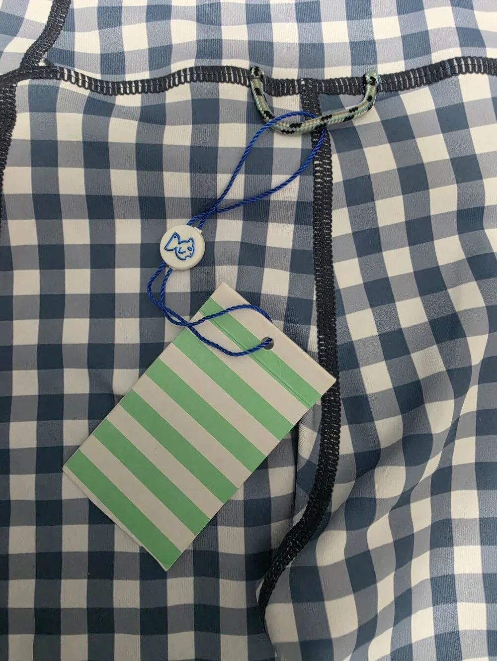 Prodoh Girl's Athletic Bluefin Gingham Leggings Sz M (10-12)